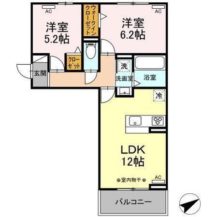 （仮称）GRAND D-ROOM 豊田市浄水町伊保原 A棟の物件間取画像